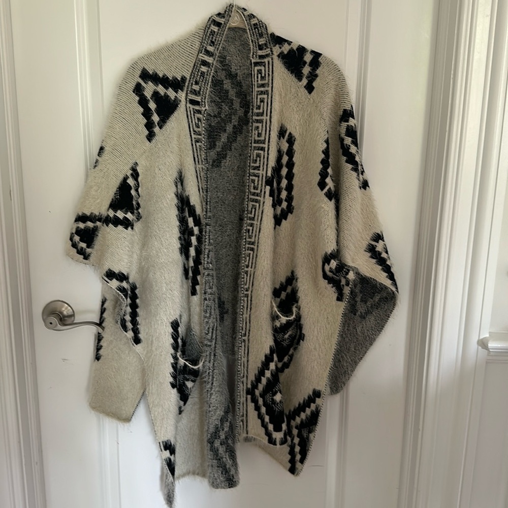 Soft surroundings aztec style sweater cape